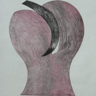 Měsíční, akvatinta, lept, 24x32 cm