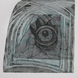 Pohled 1, akvatinta, 25,5x26,5 cm