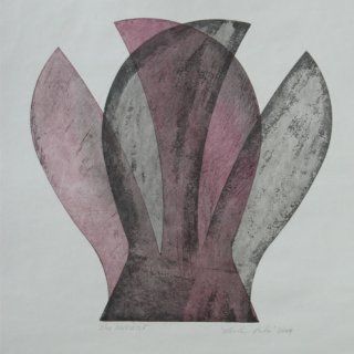Rozkvetlá, akvatinta, 30x31 cm